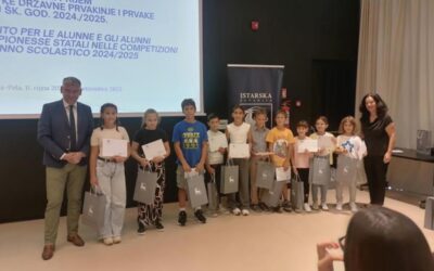 Učenici područne škole u Pićnu na prijemu državnih prvaka i prvakinja u Puli